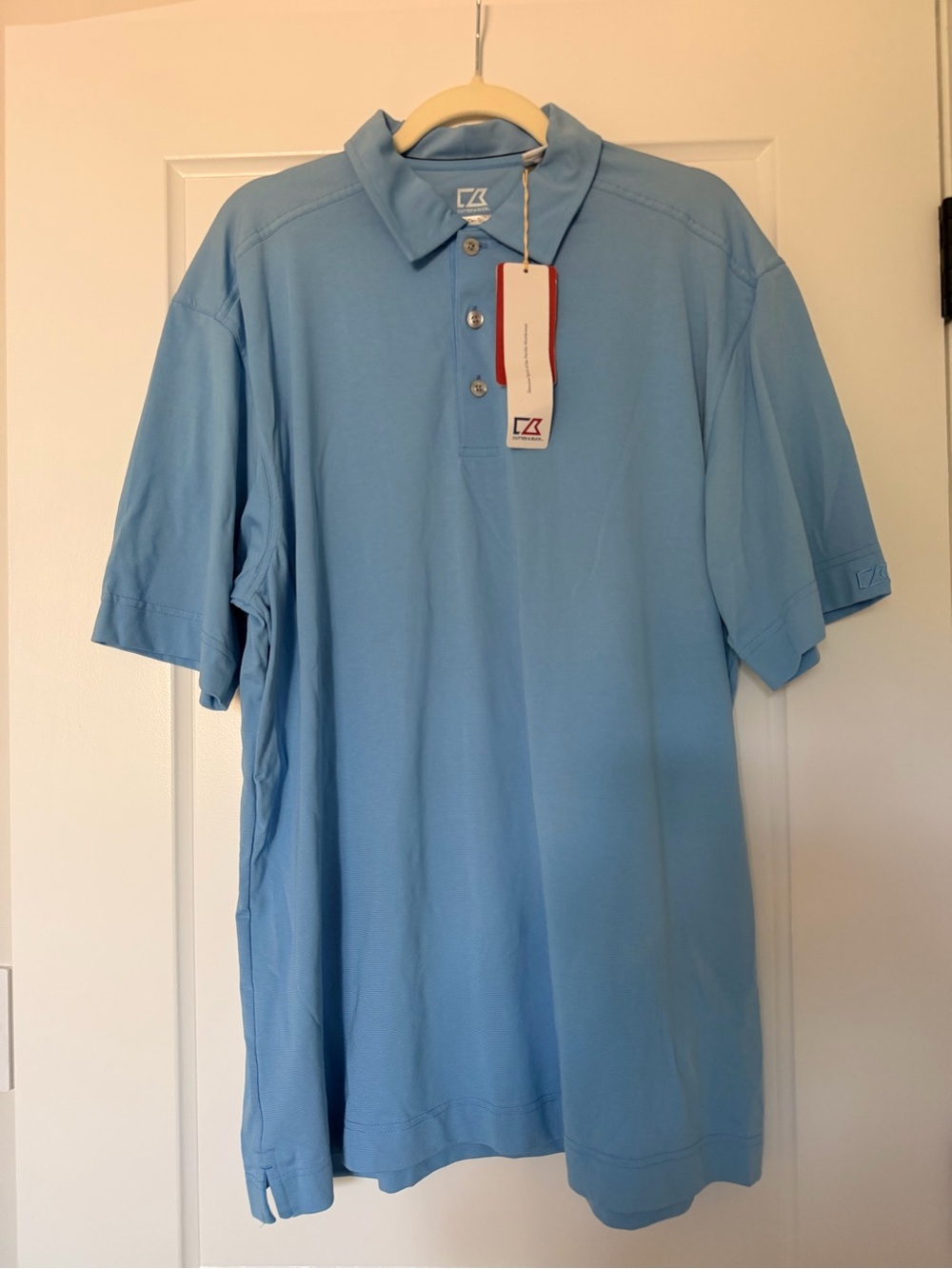Cutter & Buck Sky Blue Short-Sleeve Polo
